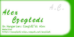 alex czegledi business card